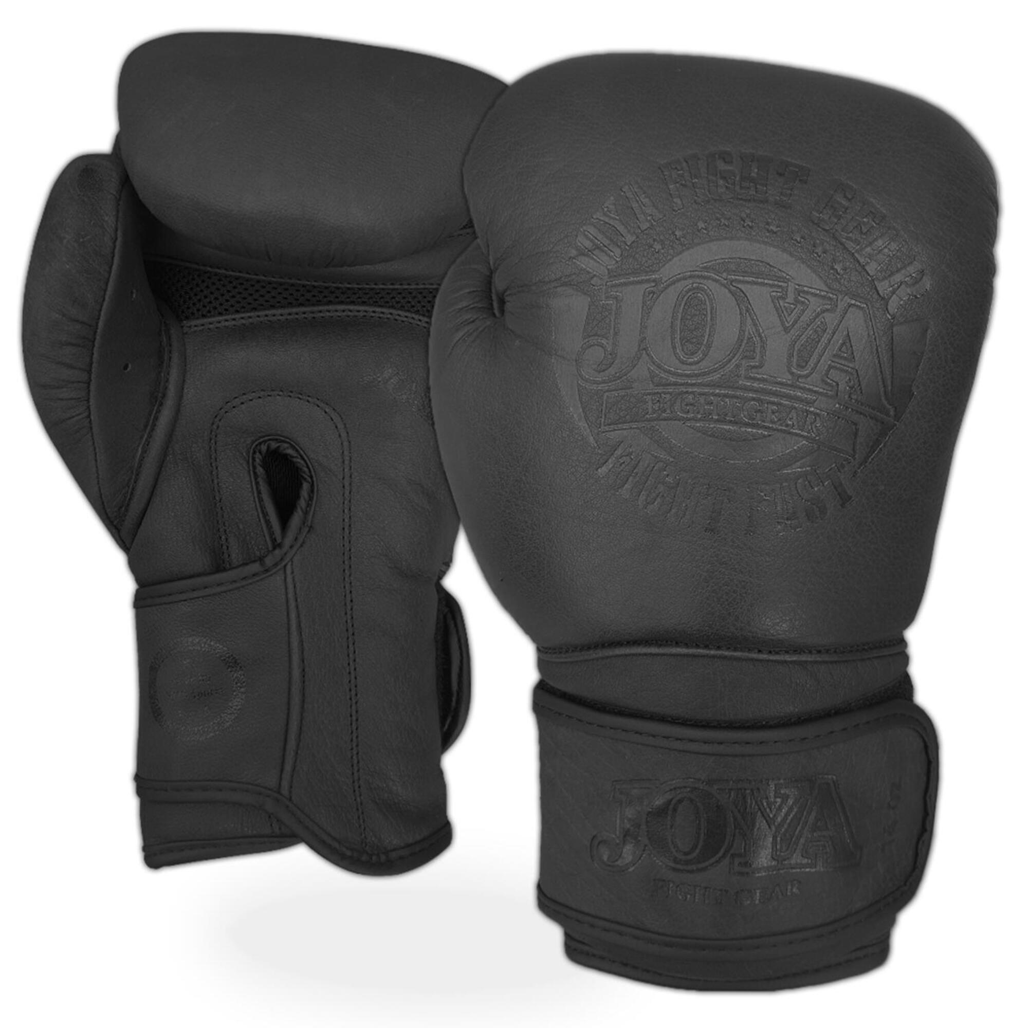 Боксерские перчатки Joya Fight Fast черные кожаные 16 унций, черный боксерские перчатки twins special bgvla 2 black white 16 унций