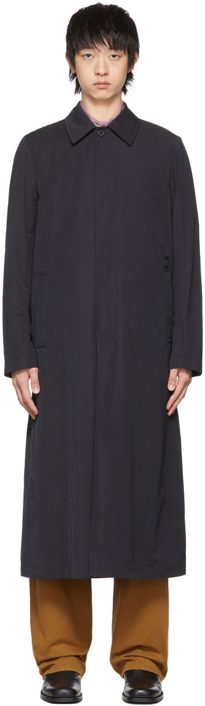 

Эксклюзивное черное хлопковое пальто SSENSE Dries Van Noten