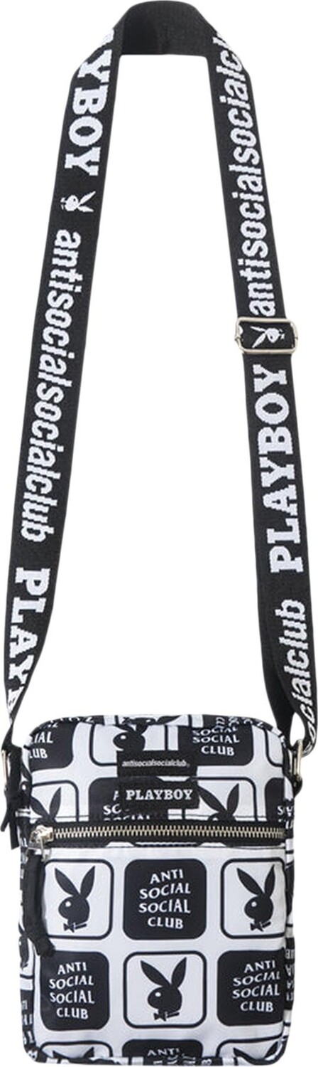 

Сумка Anti Social Social Club x Playboy Checkered Side Bag White, белый