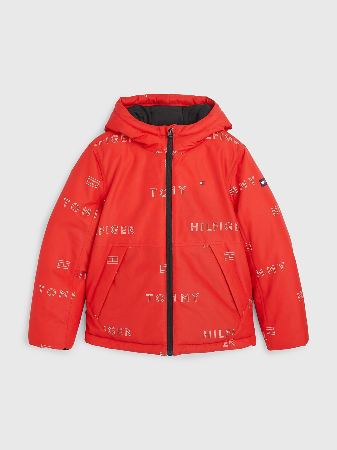 

Детская куртка с логотипом repeat Tommy Hilfiger, глубокий малиновый