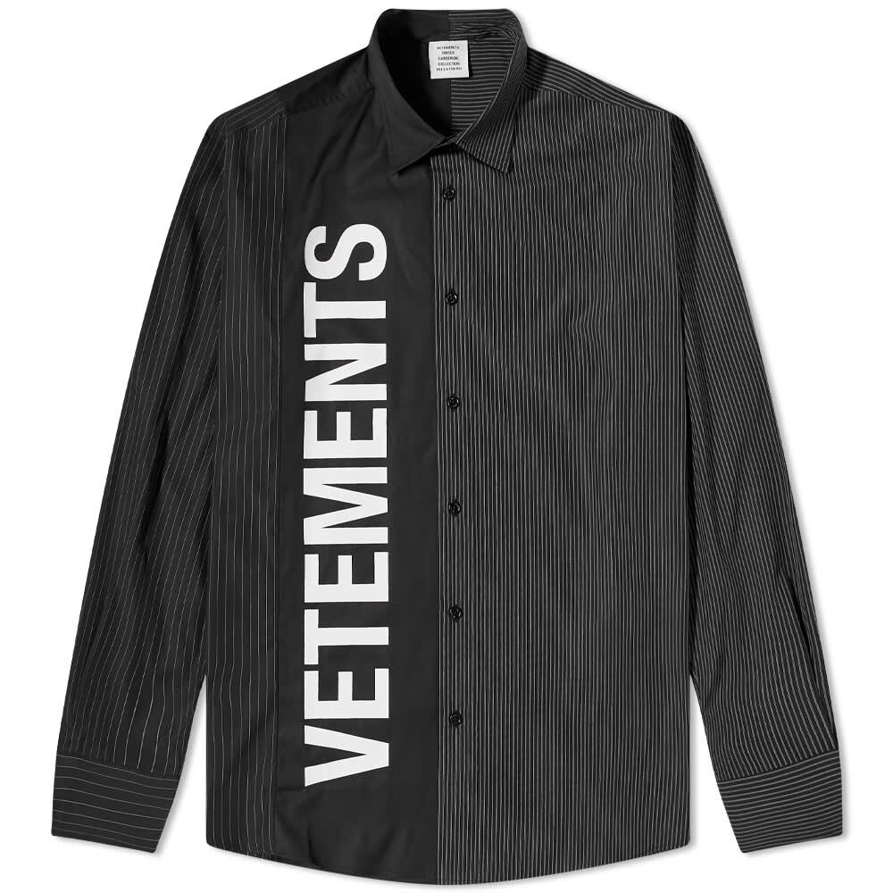 

Рубашка VETEMENTS Cut-Up Logo Shirt