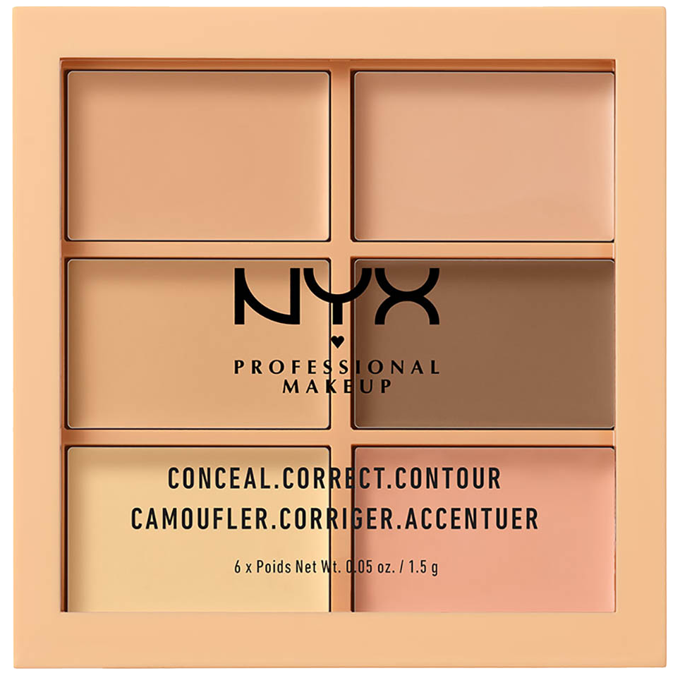 NYX Professional Makeup Conceal, Correct, Contour палетка светлых консилеров для лица, 1,5 г - фото