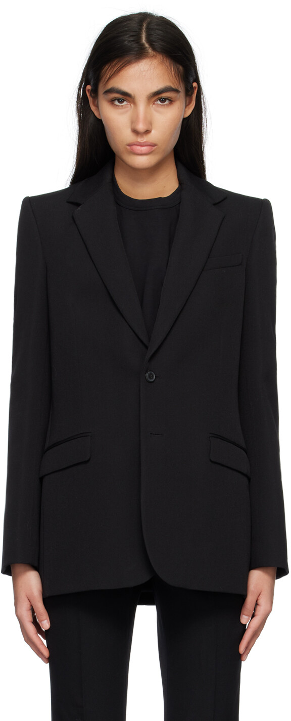 

Черный однобортный пиджак WARDROBE.NYC