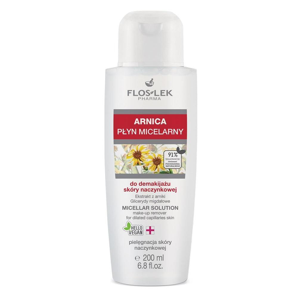 

Floslek Мицеллярная жидкость Arnica для снятия макияжа с куперозной кожи 200мл