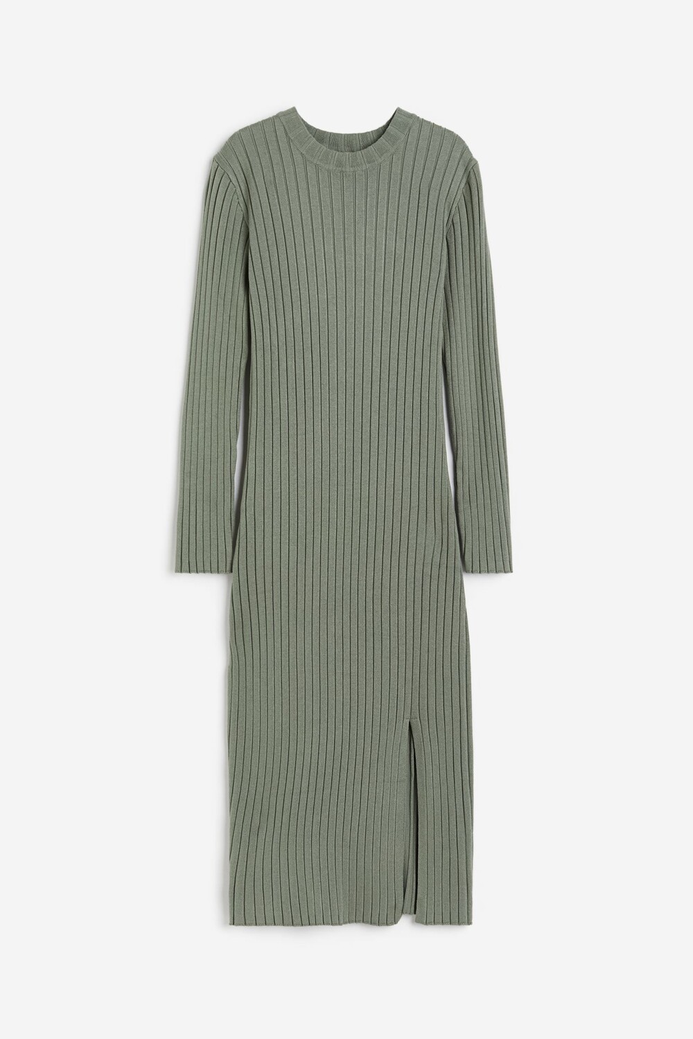 

Платье H&M Rib-knit Midi, хаки
