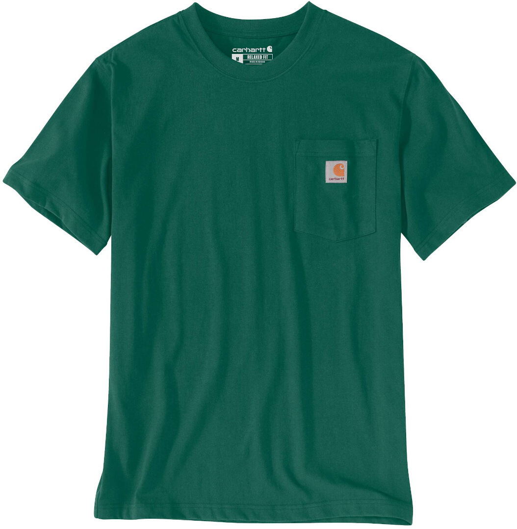 Футболка Carhartt Workwear Pocket, темно-зеленый футболка женская carhartt workwear pocket зеленый
