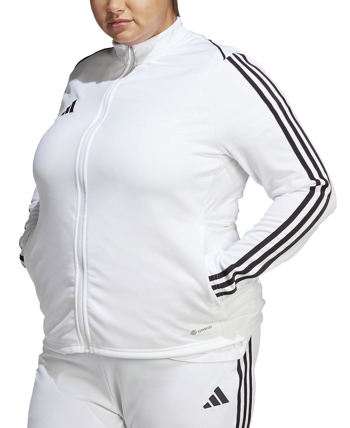 

Спортивная куртка на молнии Tiro 23 больших размеров adidas, белый