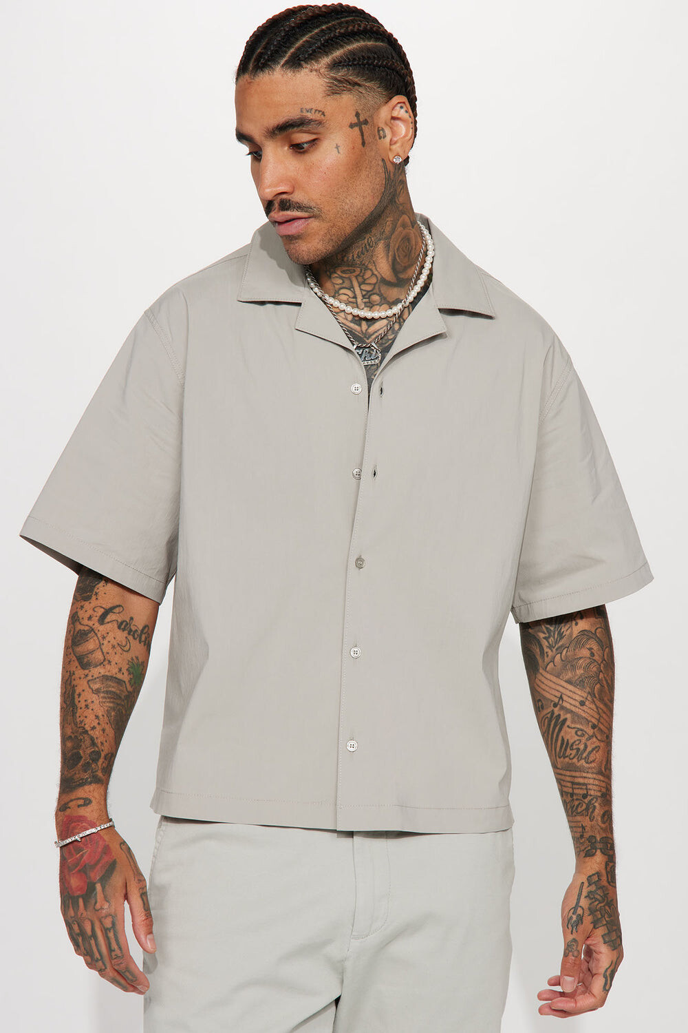 

Рубашка Fashion Nova ZDF01V320007, серый