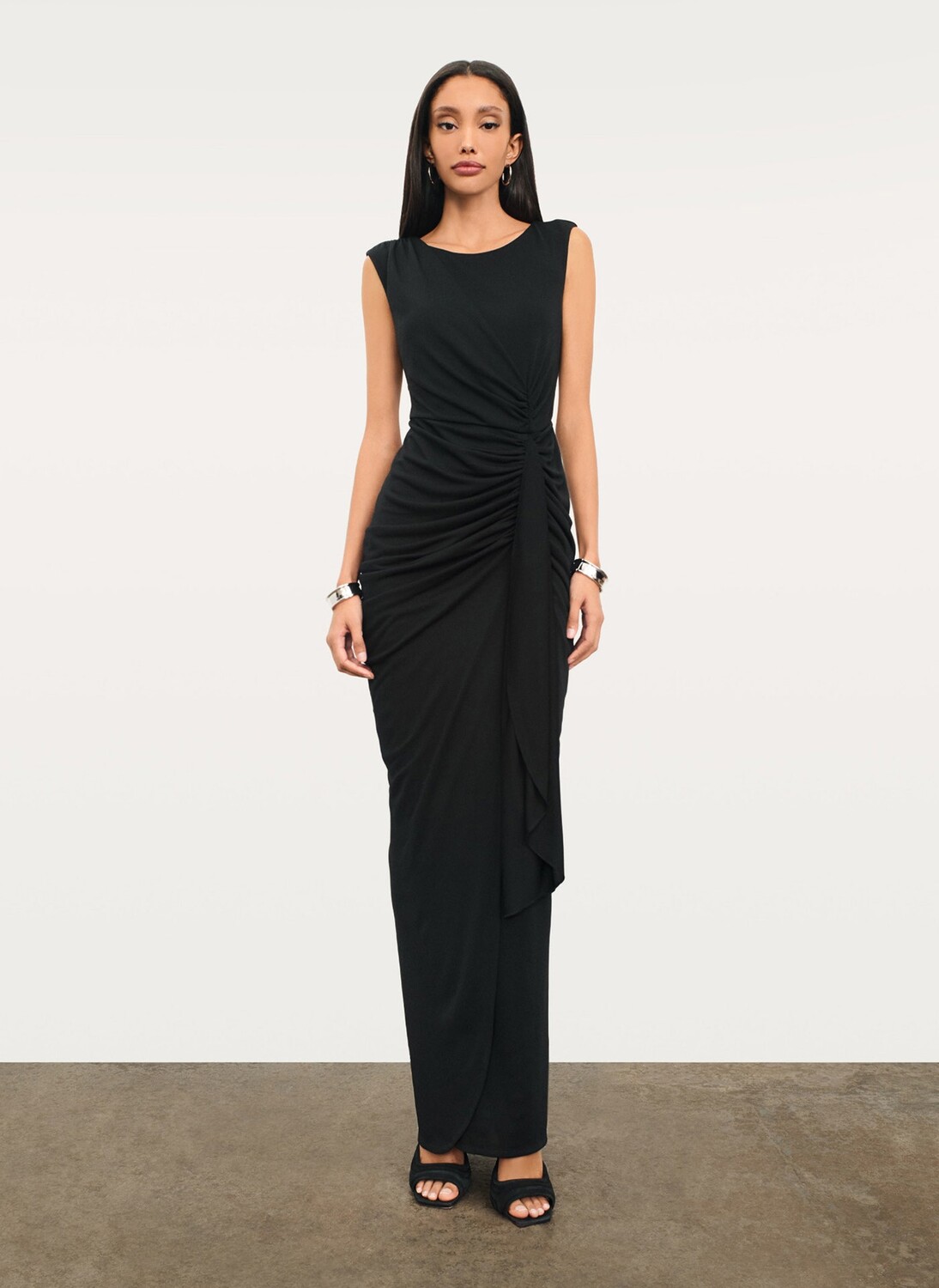 

Платье каскадное с драпировкой Donna Karan