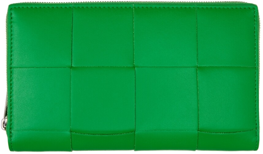 

Зеленый кошелек на молнии Bottega Veneta