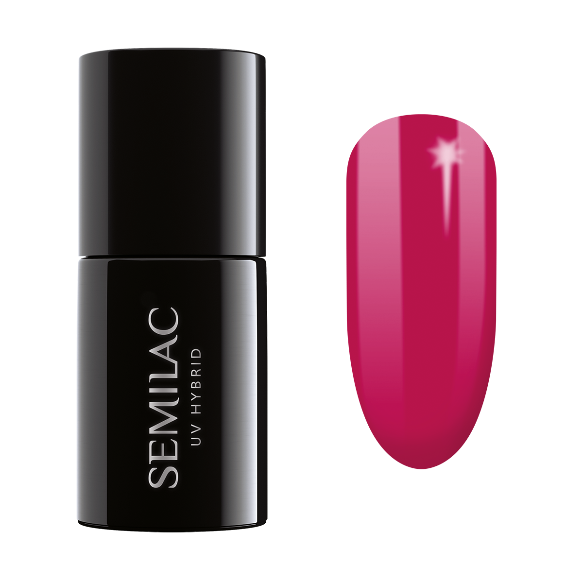 Semilac UV Hybrid гибридный лак для ногтей, 103 Elegant Raspberry