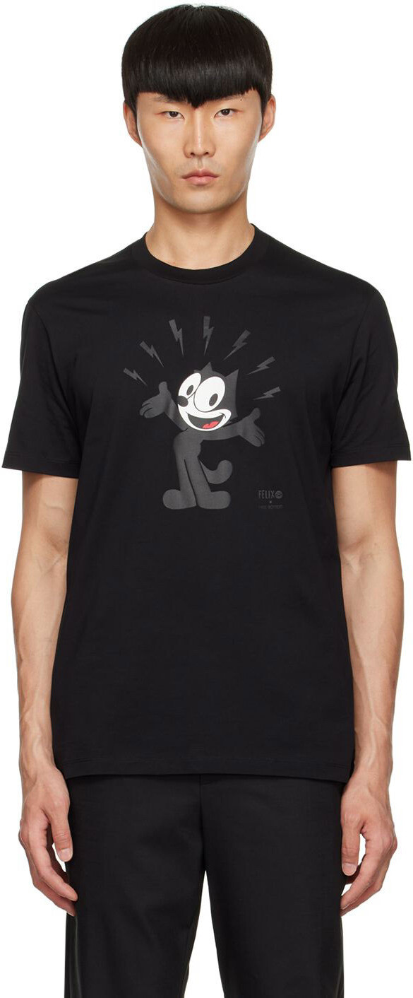 

Черный - Хлопковая футболка Felix The Cat Edition Neil Barrett