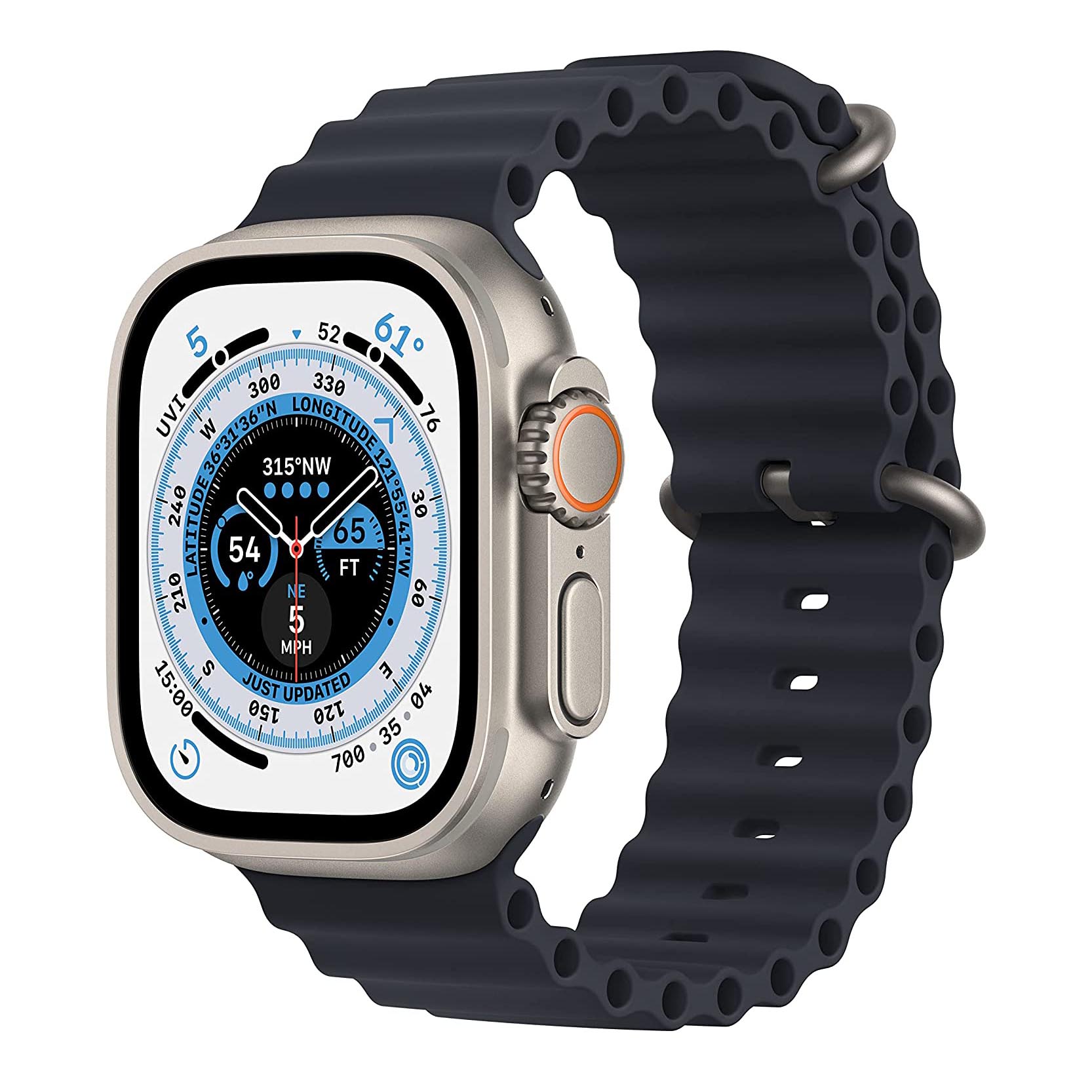 Умные часы Apple Watch Ultra 49mm GPS+Cellular, серебристый/черный умные часы apple watch ultra 49mm gps cellular l mqft3ae a серебристый белый