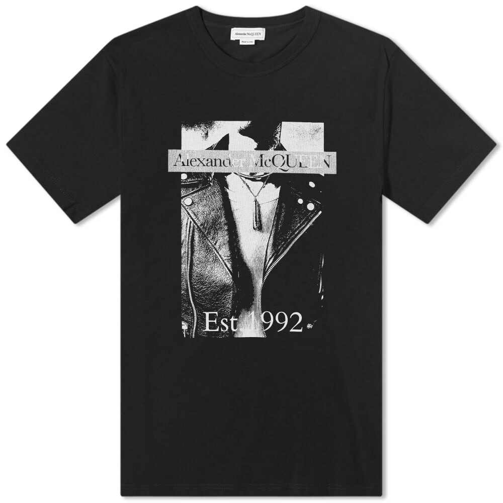 

Футболка Alexander McQueen Biker Atelier Tee, Черный