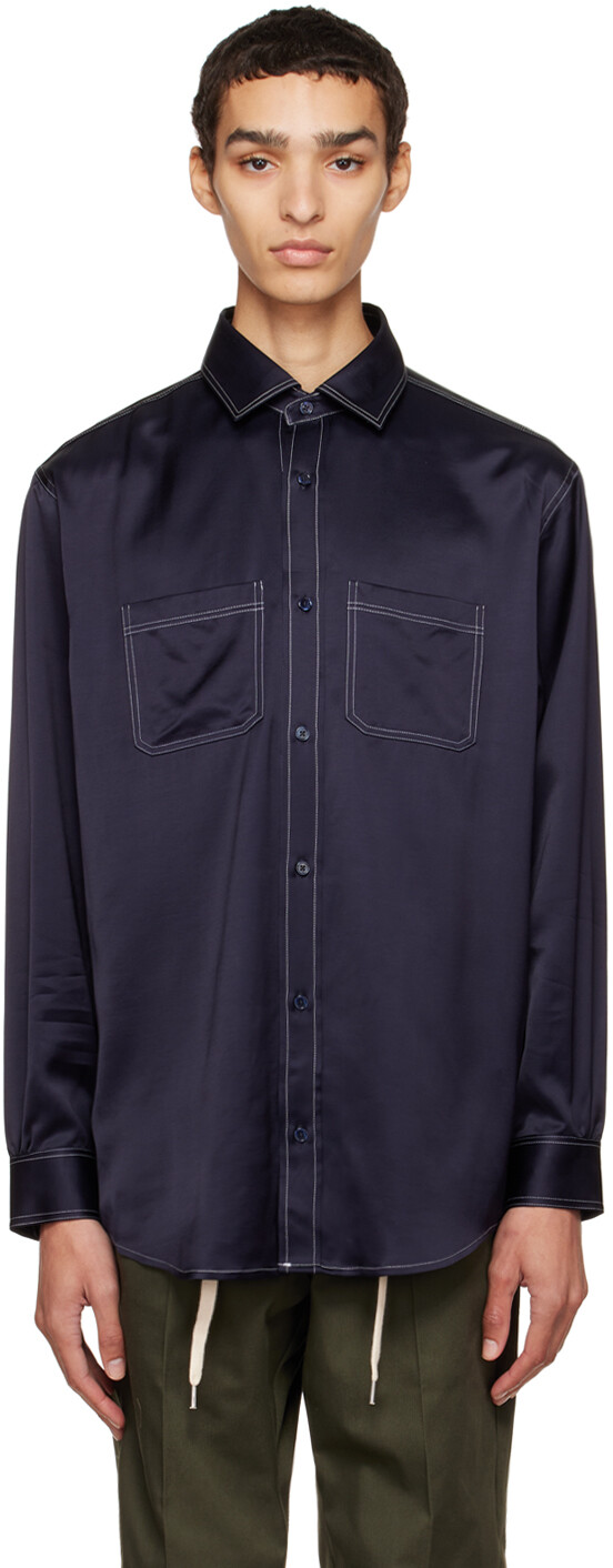 

Темно-синяя рубашка La Chemise Drôle De Monsieur