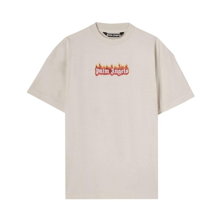 Футболка Palm Angels GD Burning Logo Classic Tee 'Off White', белый - фото