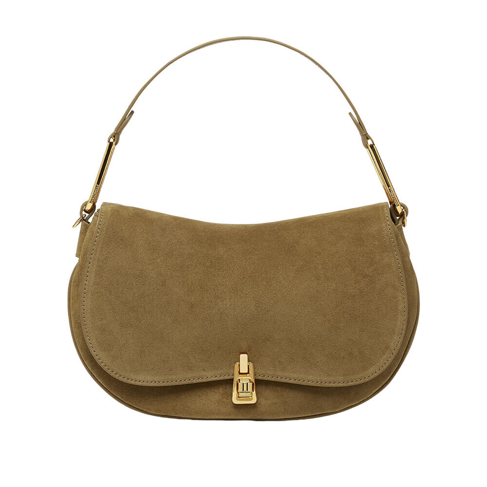

Сумка Сoccinelle Spring Summer 23 Magie Suede Medium, темно-желтый