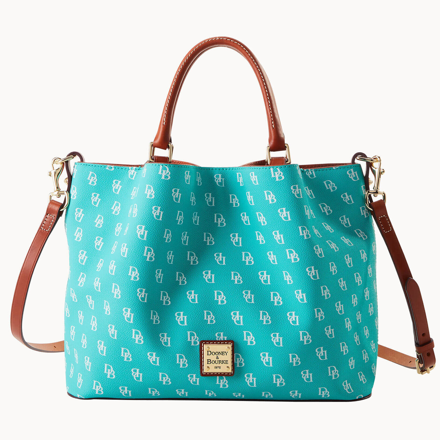 

Сумка Dooney & Bourke Gretta Brenna Satchel, голубой/белый/рыже-коричневый