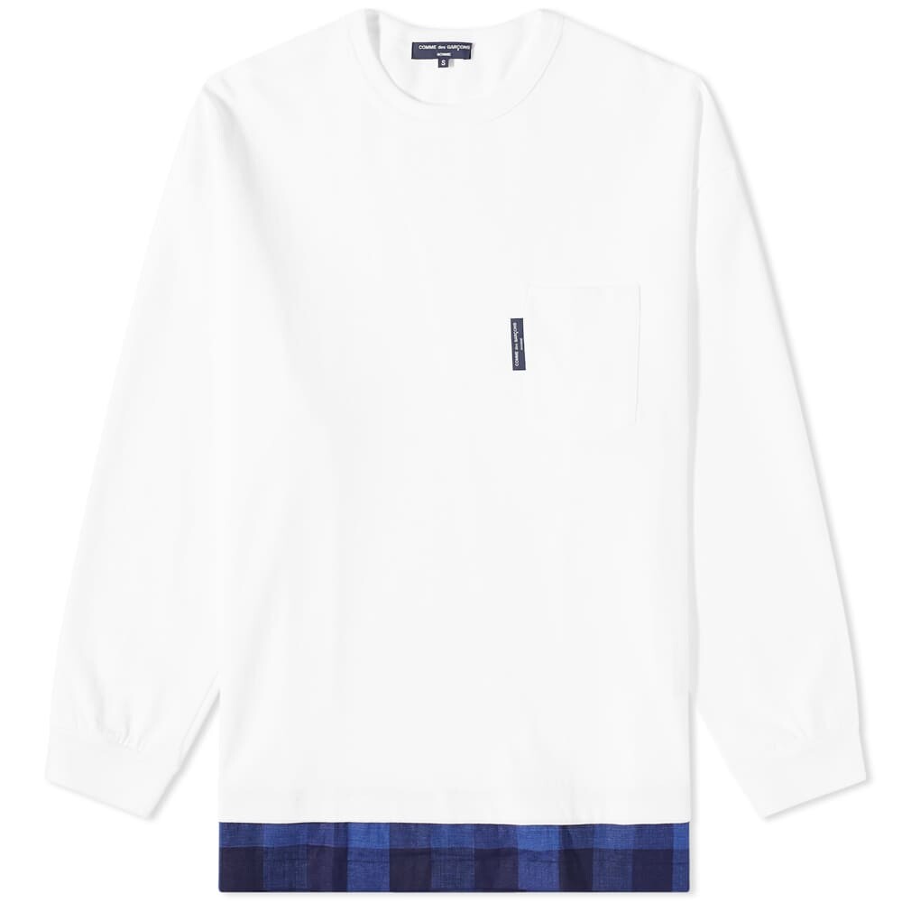 

Футболка с длинным рукавом и карманом в клетку Comme des Garçons Homme
