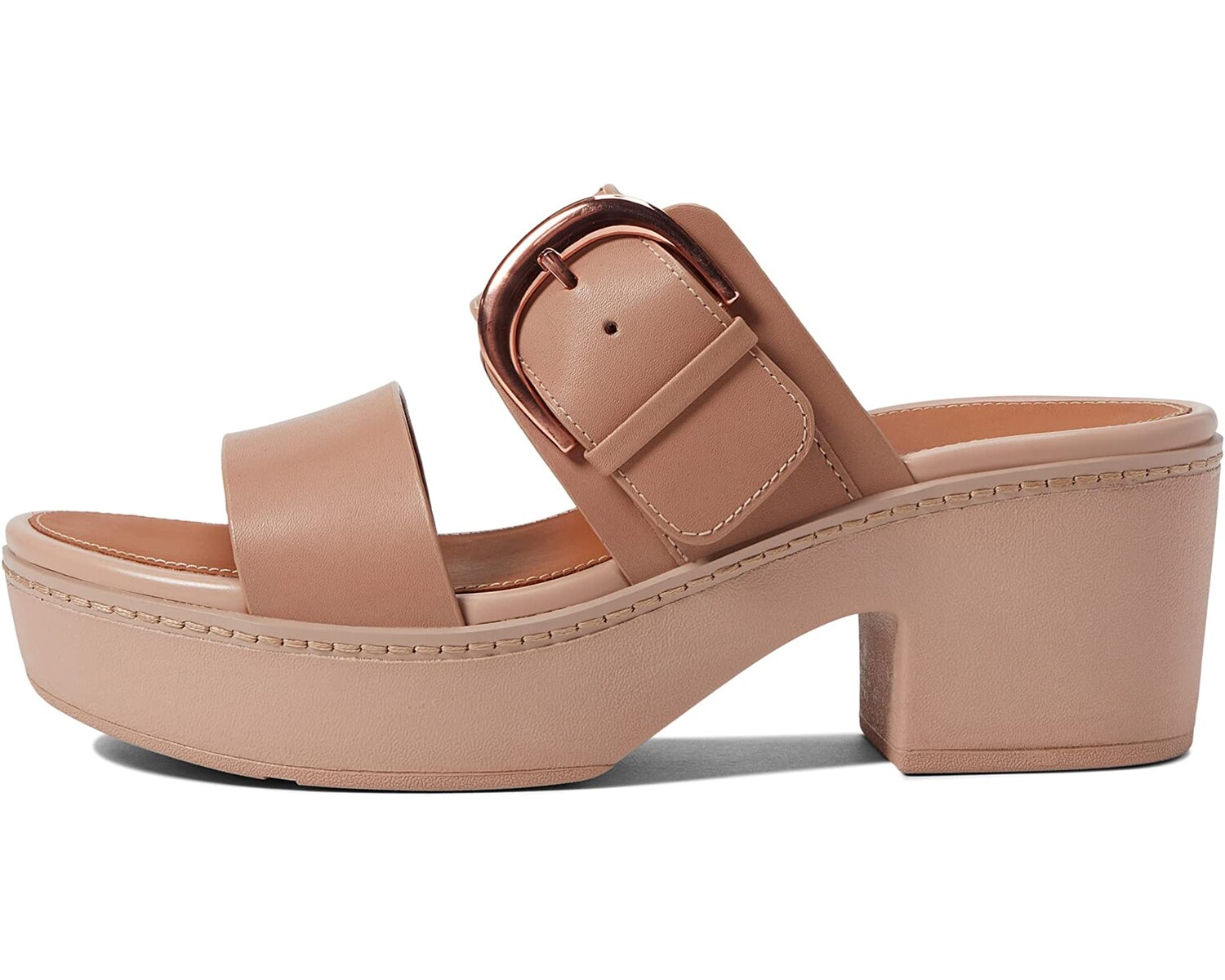

Туфли на каблуках Pilar Leather Slide Platforms FitFlop, бежевый
