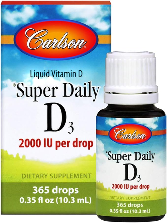 Carlson - Super Daily D3, 2000 МЕ (50 мкг) в капле, 2 упаковки