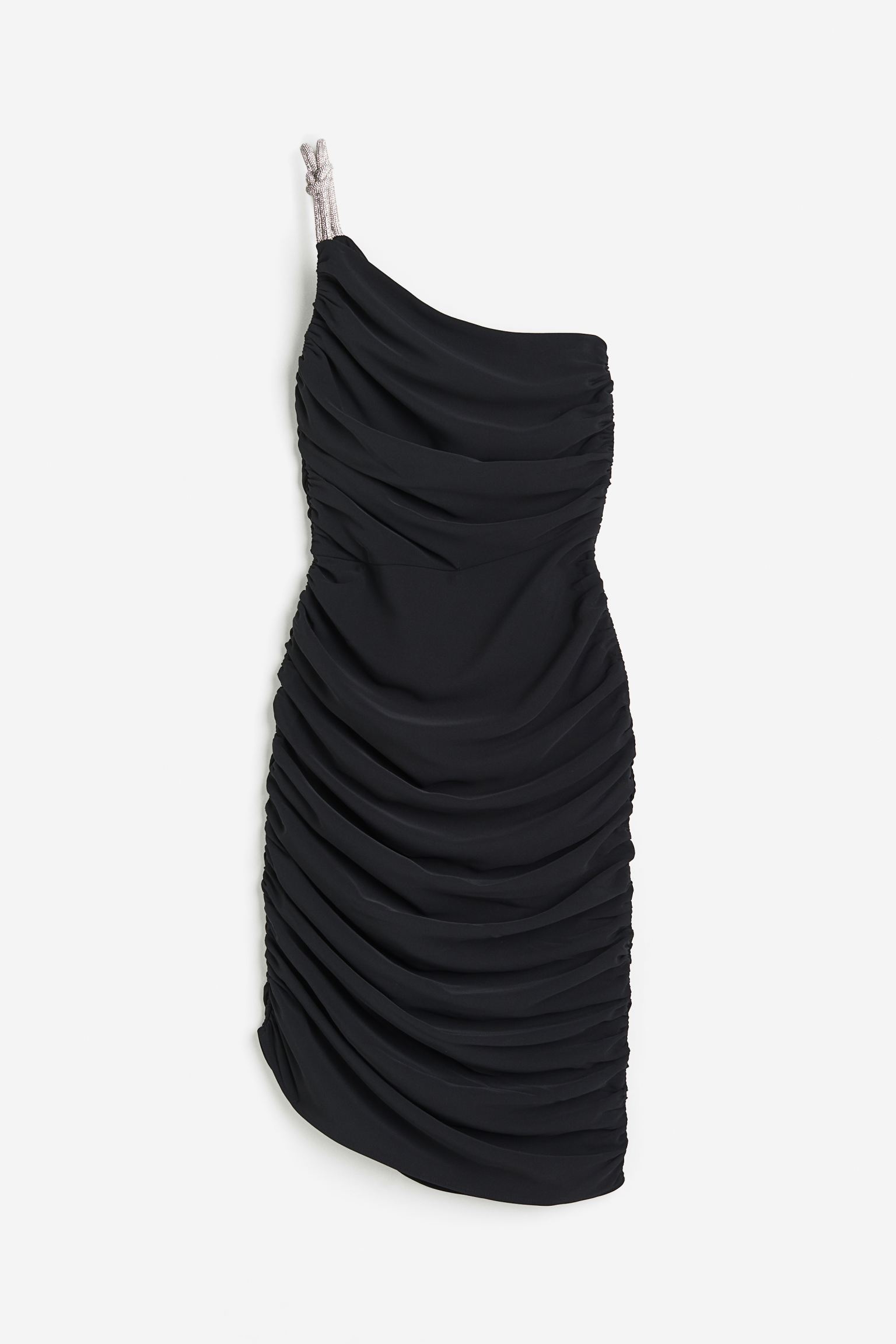 цена Платье H&M Rhinestone-strap One-shoulder, черный
