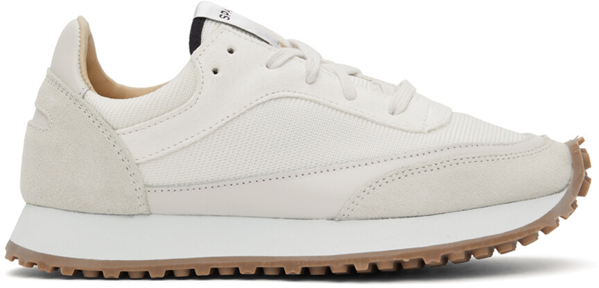 

Серые и Off-White кроссовки Tempo с низкой сеткой из кожи наппа Spalwart