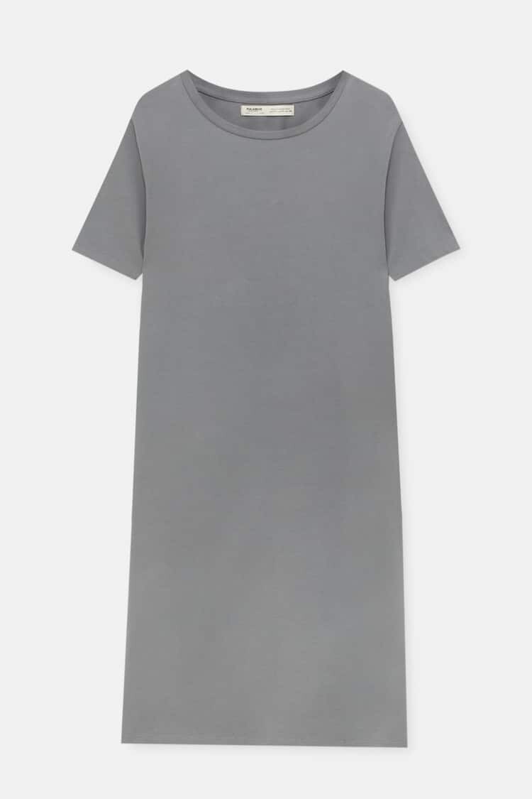

Платье Pull&Bear Short Round Neck, серый