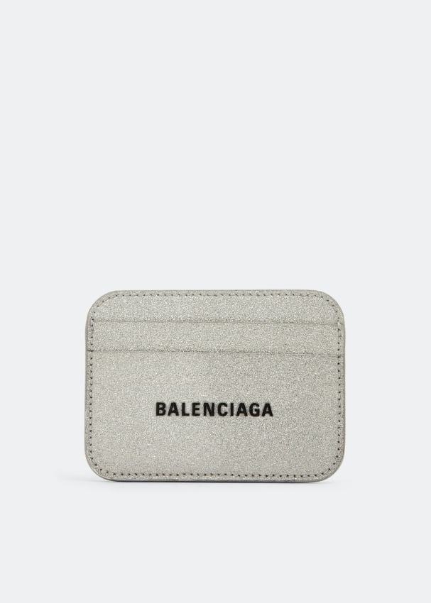 Картхолдер BALENCIAGA Cash card holder, серебряный бежевая длинная визитница теплая balenciaga
