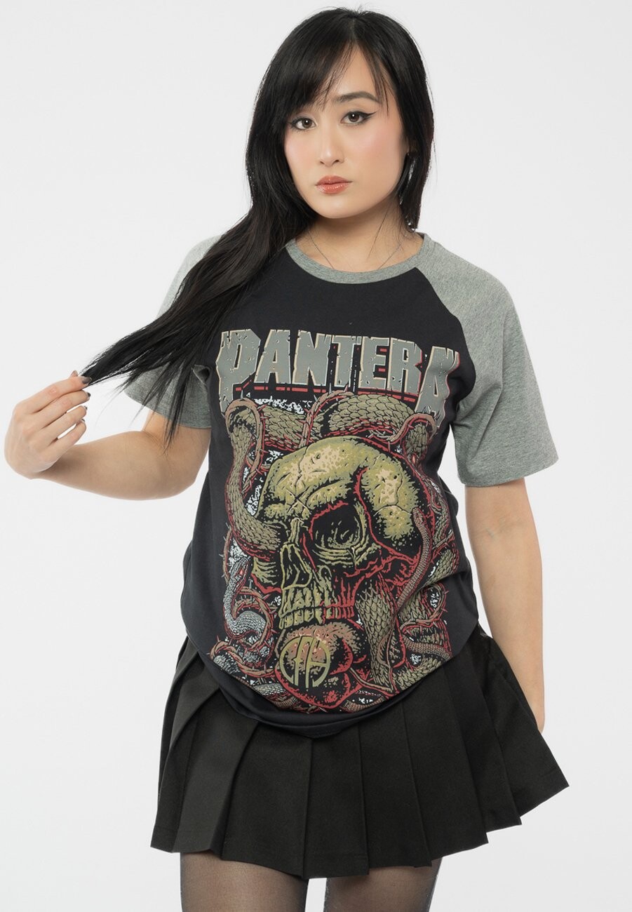 

Футболка с принтом PANTERA SERPENT SKULL RAGLAN Paradiso Clothing, черный