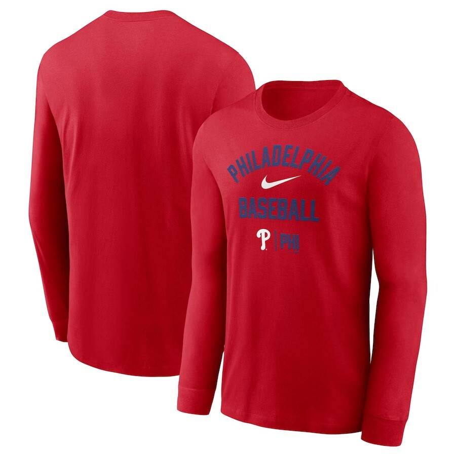 

Футболка с длинным рукавом Nike Philadelphia Phillies, красный