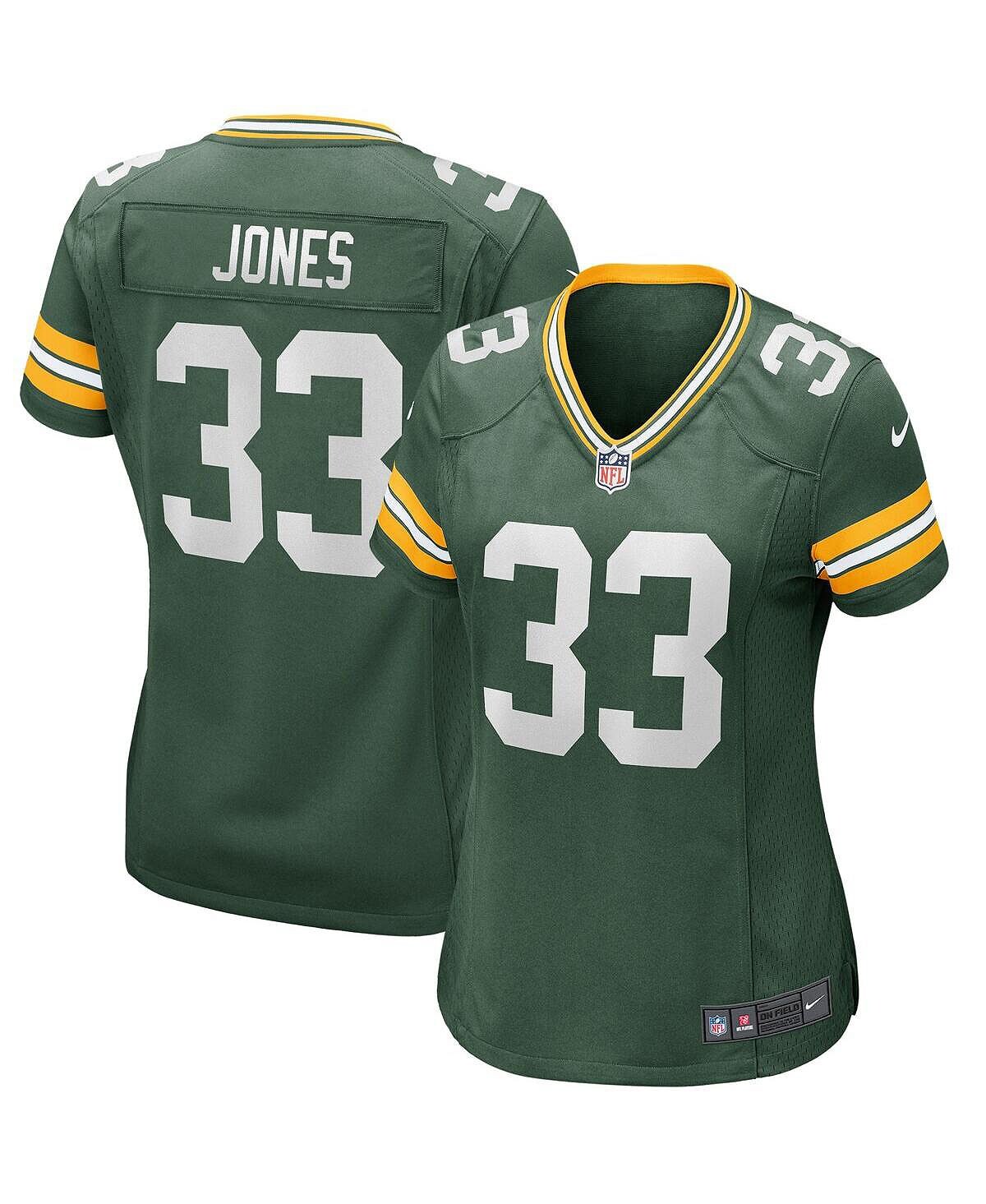 

Женская игровая майка Aaron Jones Green Green Bay Packers Nike, зеленый