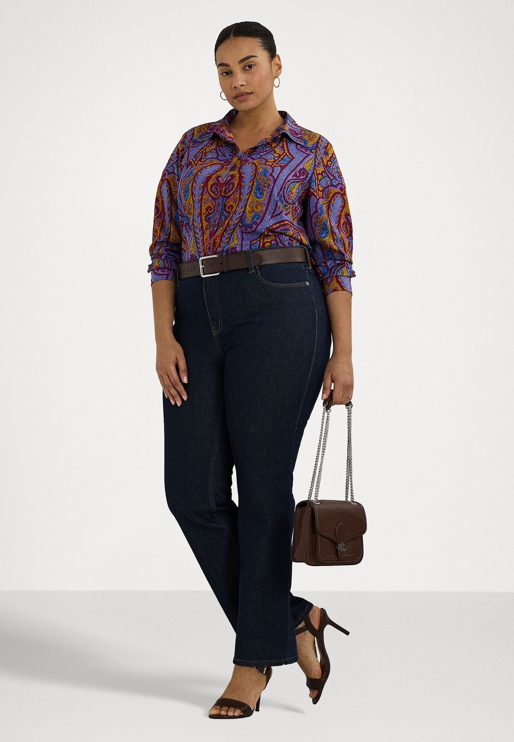 

Блузка на пуговицах CLASSIC FIT PAISLEY CREPE SHIRT Ralph Lauren, фиолетовый
