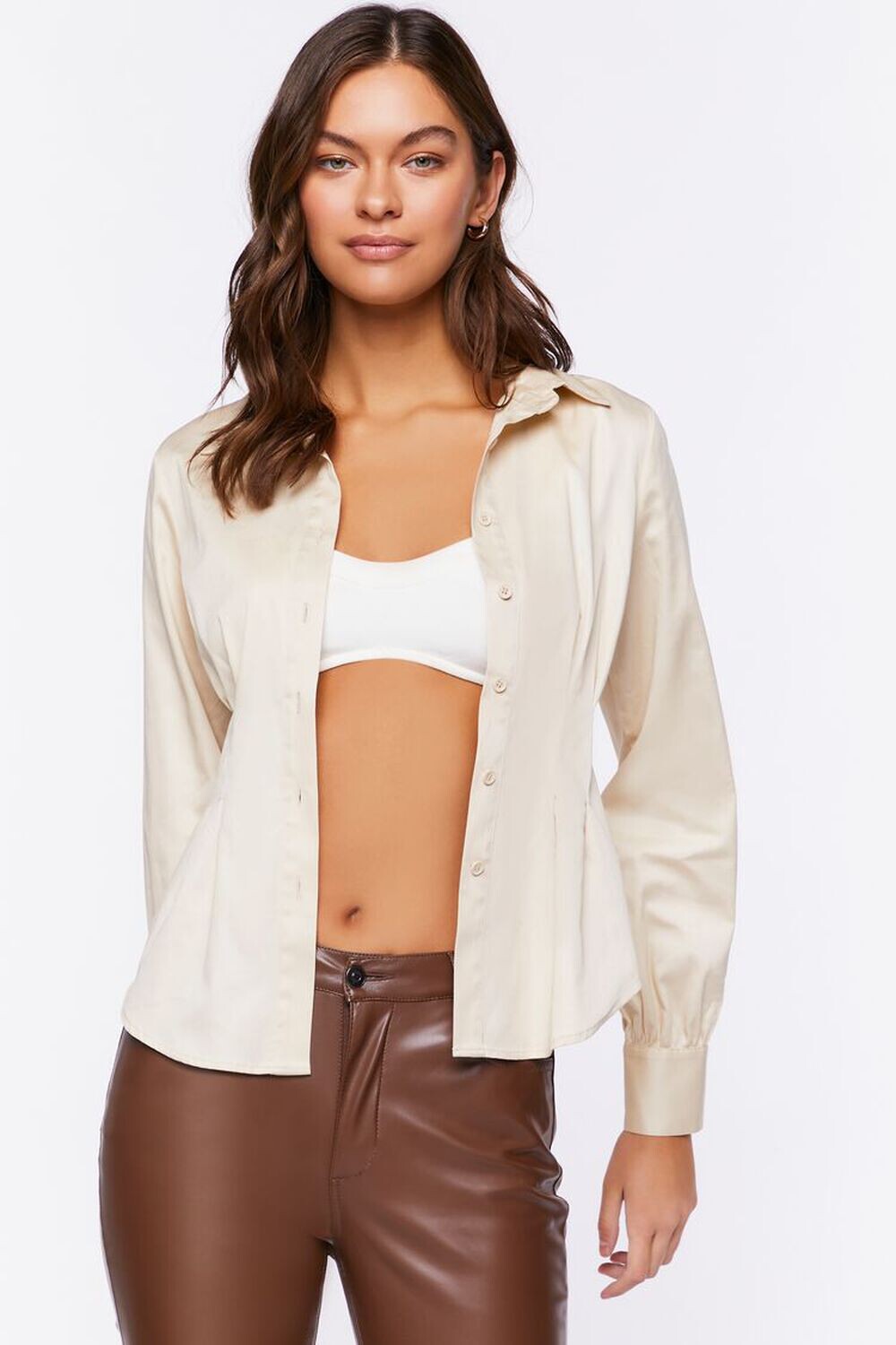 

Атласная рубашка со стрелками Forever 21
