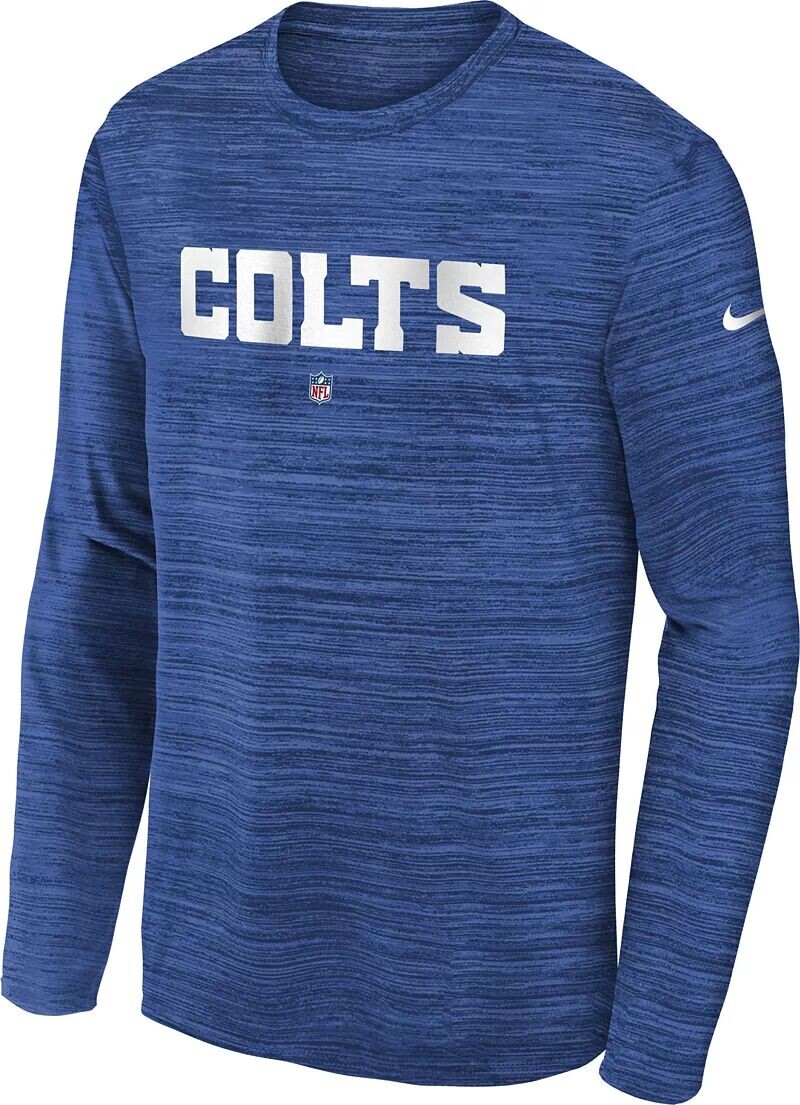 

Синяя футболка с длинным рукавом Nike Youth Indianapolis Colts Sideline Velocity