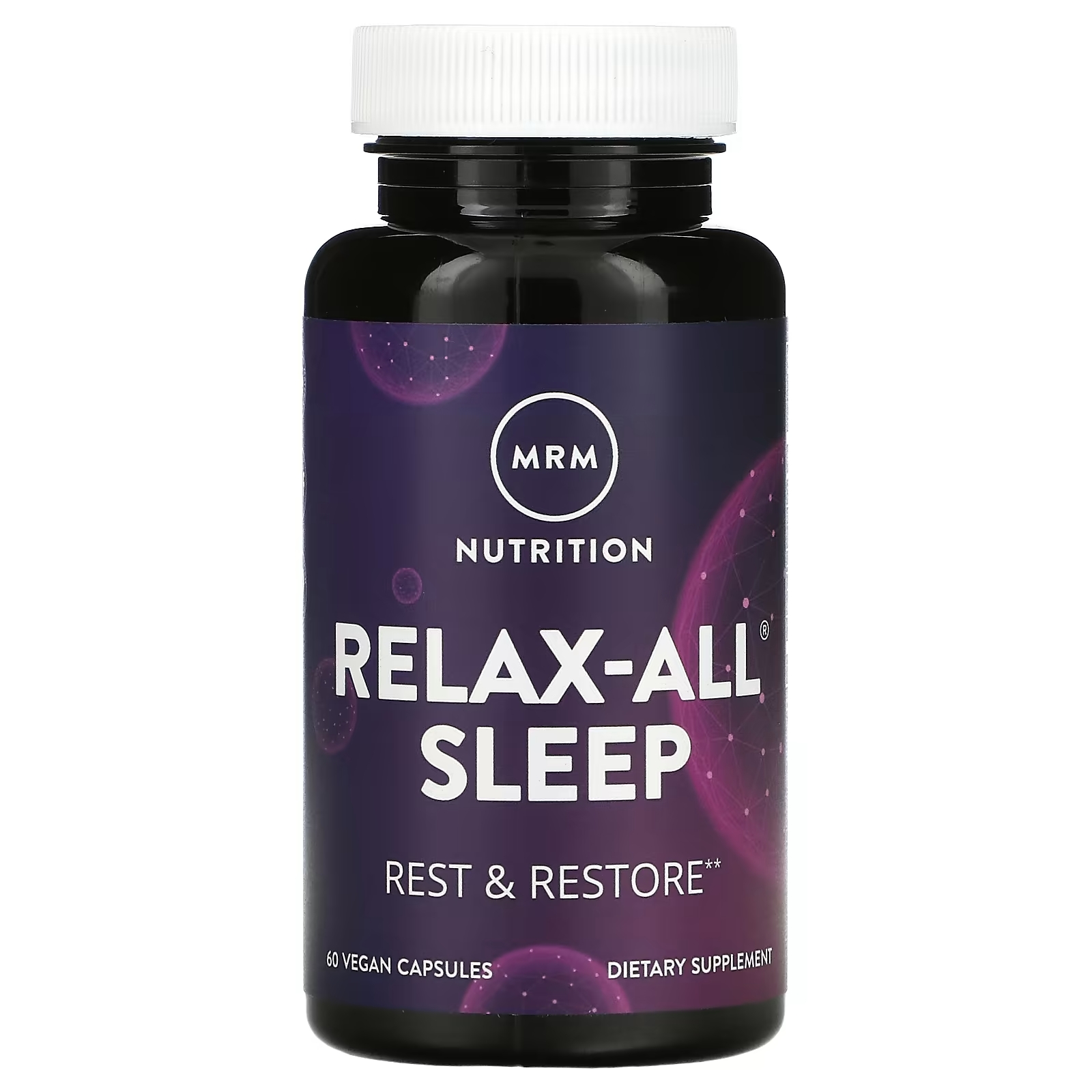 MRM Nutrition Relax-All Sleep, 60 веганских капсул mrm relax all magnesium магний с нейтральным вкусом 226 г 8 унций
