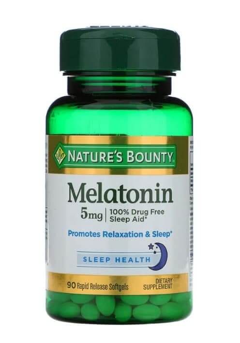 Мелатонин, 5 мг, 90 мягких таблеток с быстрым высвобождением, Nature's Bounty мелатонин nature s bounty со вкусом натуральной вишни 45 таблеток