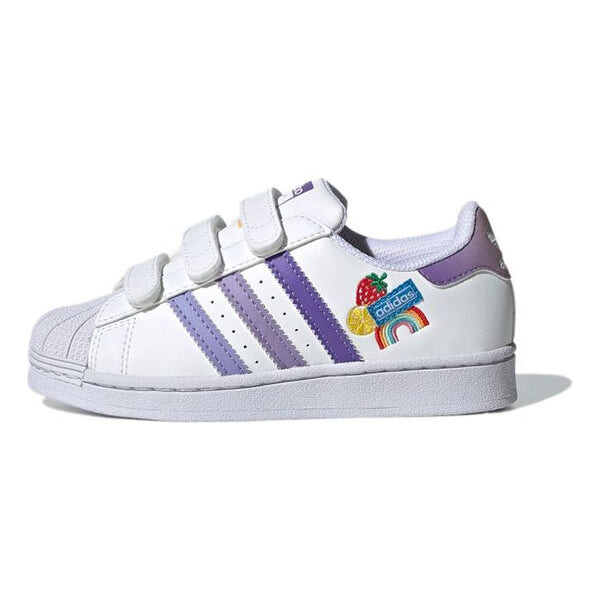 

Кроссовки Adidas Superstar CF C 'Fruits & Rainbow Patches', Белый