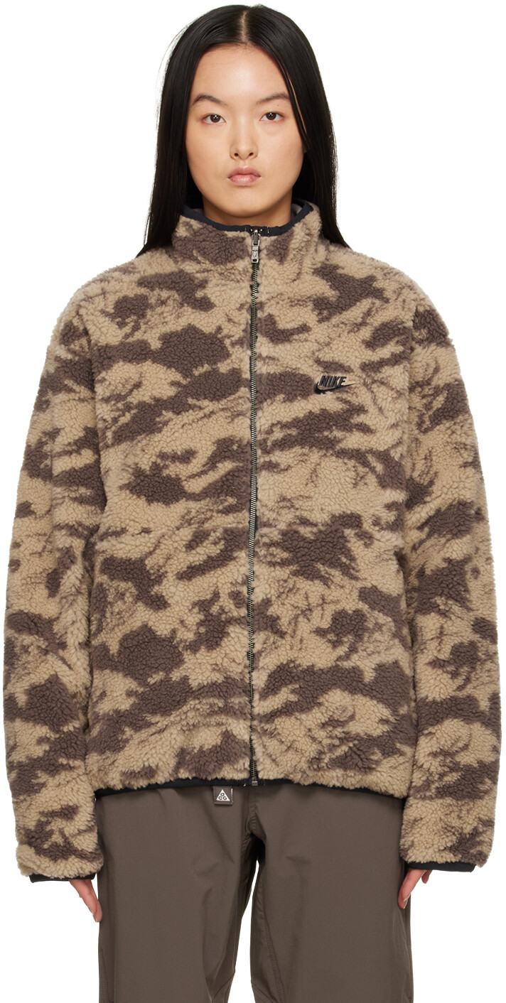 

Двусторонняя куртка Taupe & Black Sportswear Club Nike, Коричневый