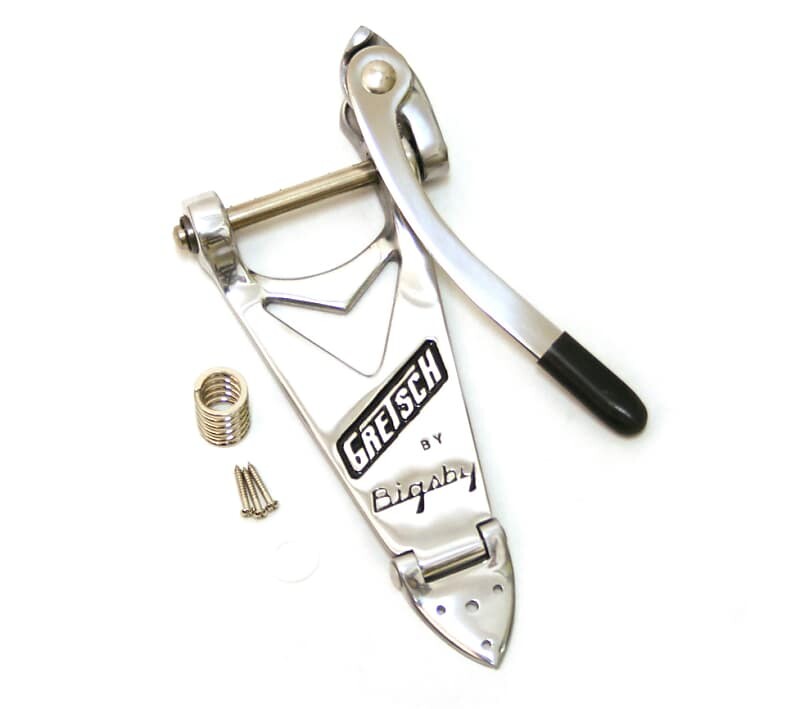 

006-0138-100 Chrome Bigsby Gretsch Logo USA B6C Вибрато-гитарный струнодержатель 006-0138-100 Chrome Bigsby Gretsch Logo USA B6C Vibrato Guitar Tailpiece