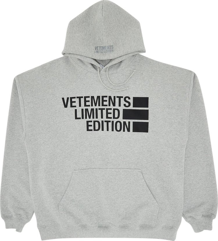 

Худи Vetements Big Logo Limited Edition Hoodie 'Grey Melange', серый