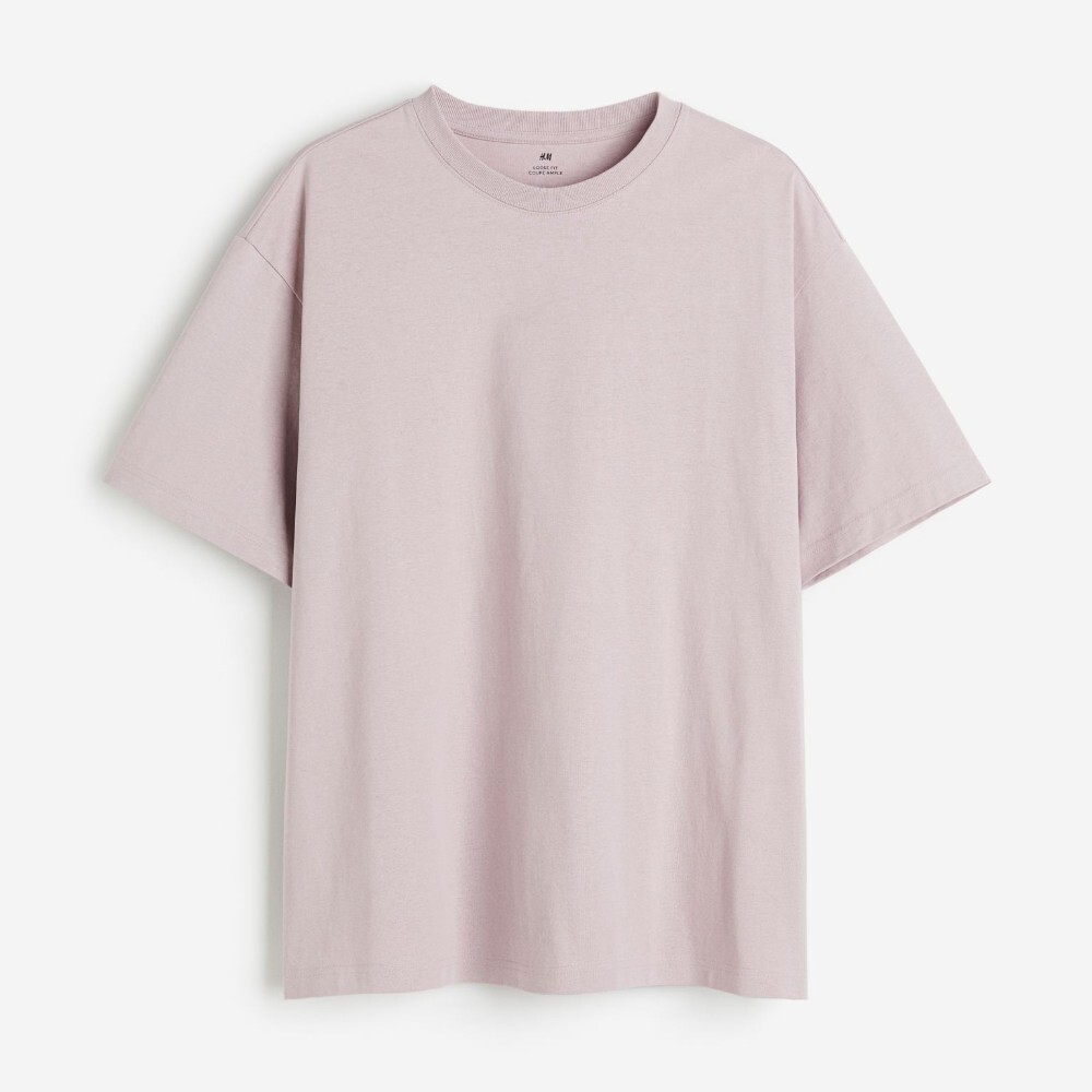 

Футболка H&M Loose Fit, розовый