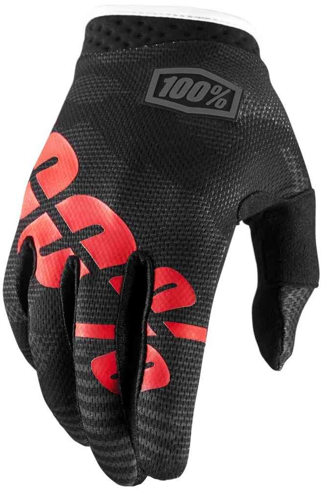 

100% iTrack Black Camo Перчатки для мотокросса,