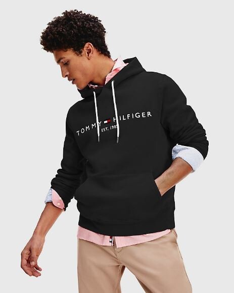 

Худи с логотипом Tommy Hilfiger, черный