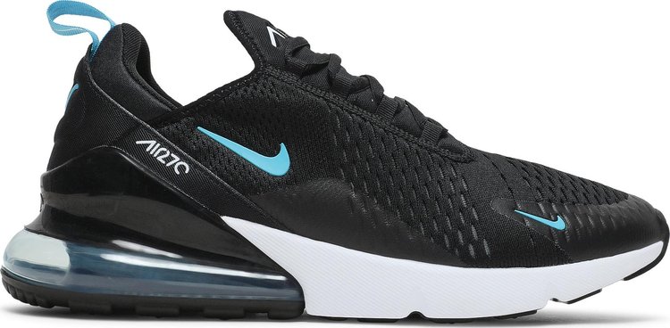 Кроссовки Nike Air Max 270 'Black Light Blue Fury', черный кроссовки nike sportswear air max 270 black light blue fury dark smoke grey white