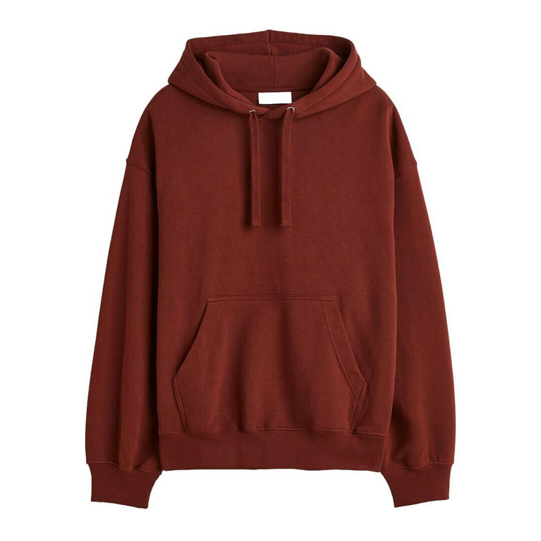 

Толстовка H&M Oversized Fit Cotton, бордовый, Красный