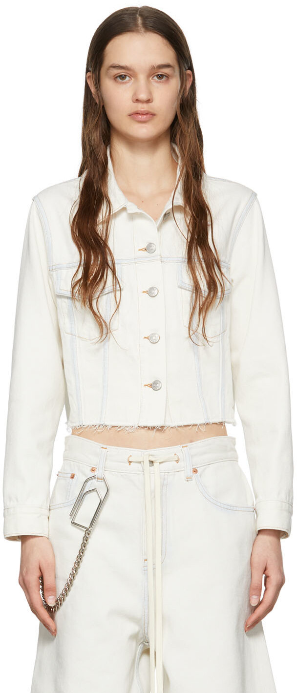 

Джинсовая куртка SSENSE Exclusive Off-White MM6 Maison Margiela