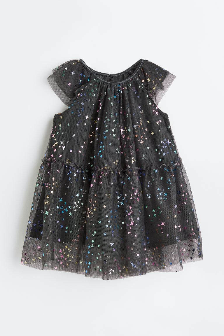Платье из тюля H&M, темно-серый/звезды набор из фетра бабочки двухслойные 3шт пакет с хед
