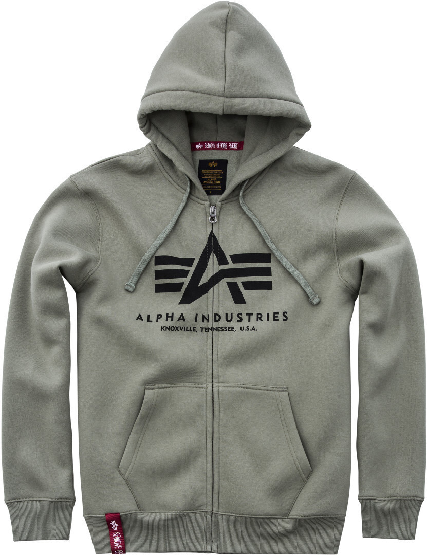 

Балахон Alpha Industries Basic ZIP, светло-зеленый