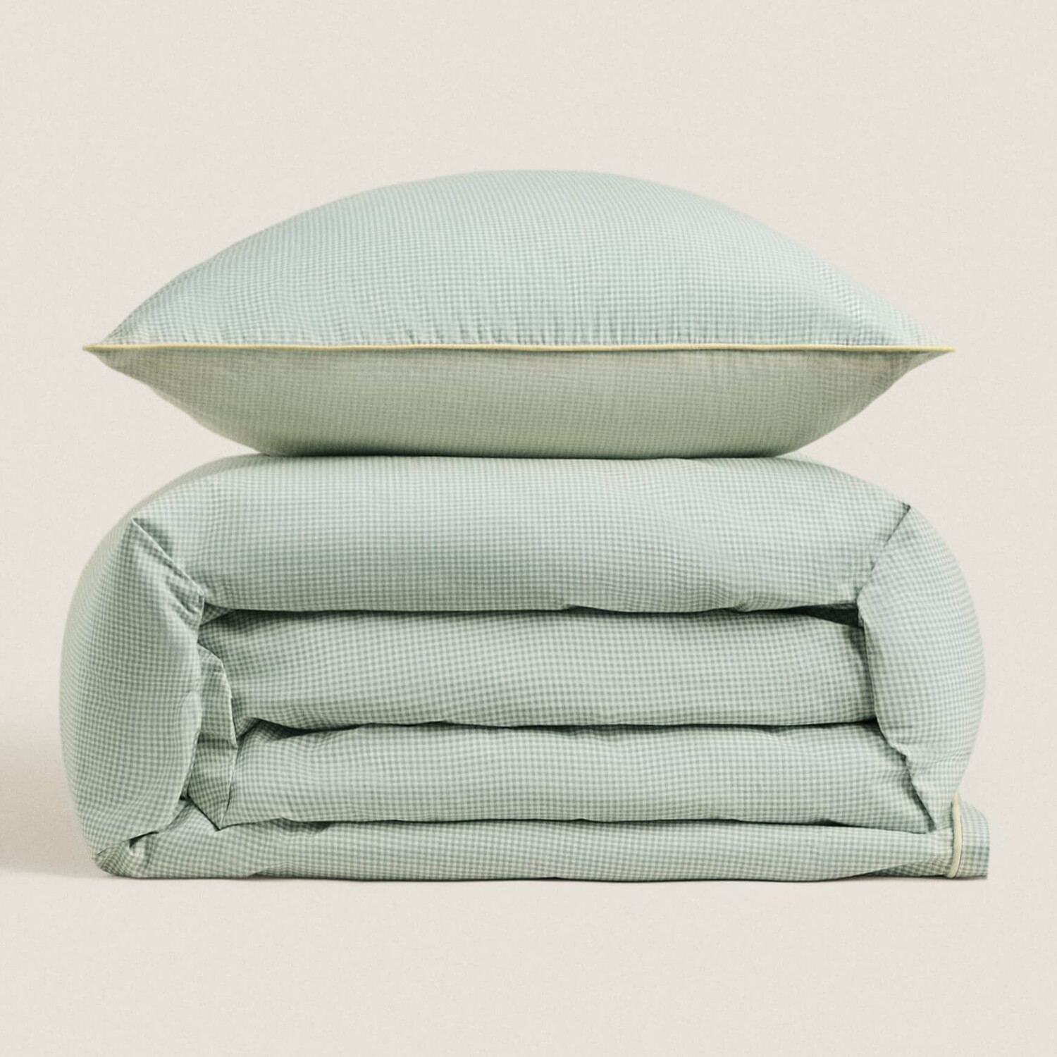 

Пододеяльник в клетку Zara Home Reversible, голубой